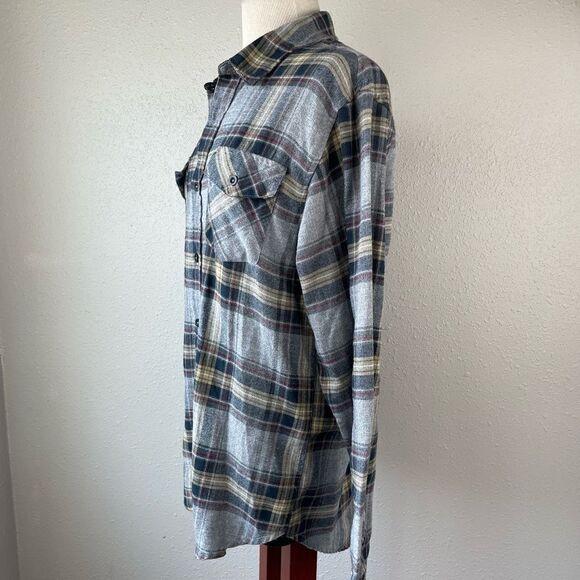 Burnside Button Down Flannel Shirt Size L EUC - Picture 4 of 9